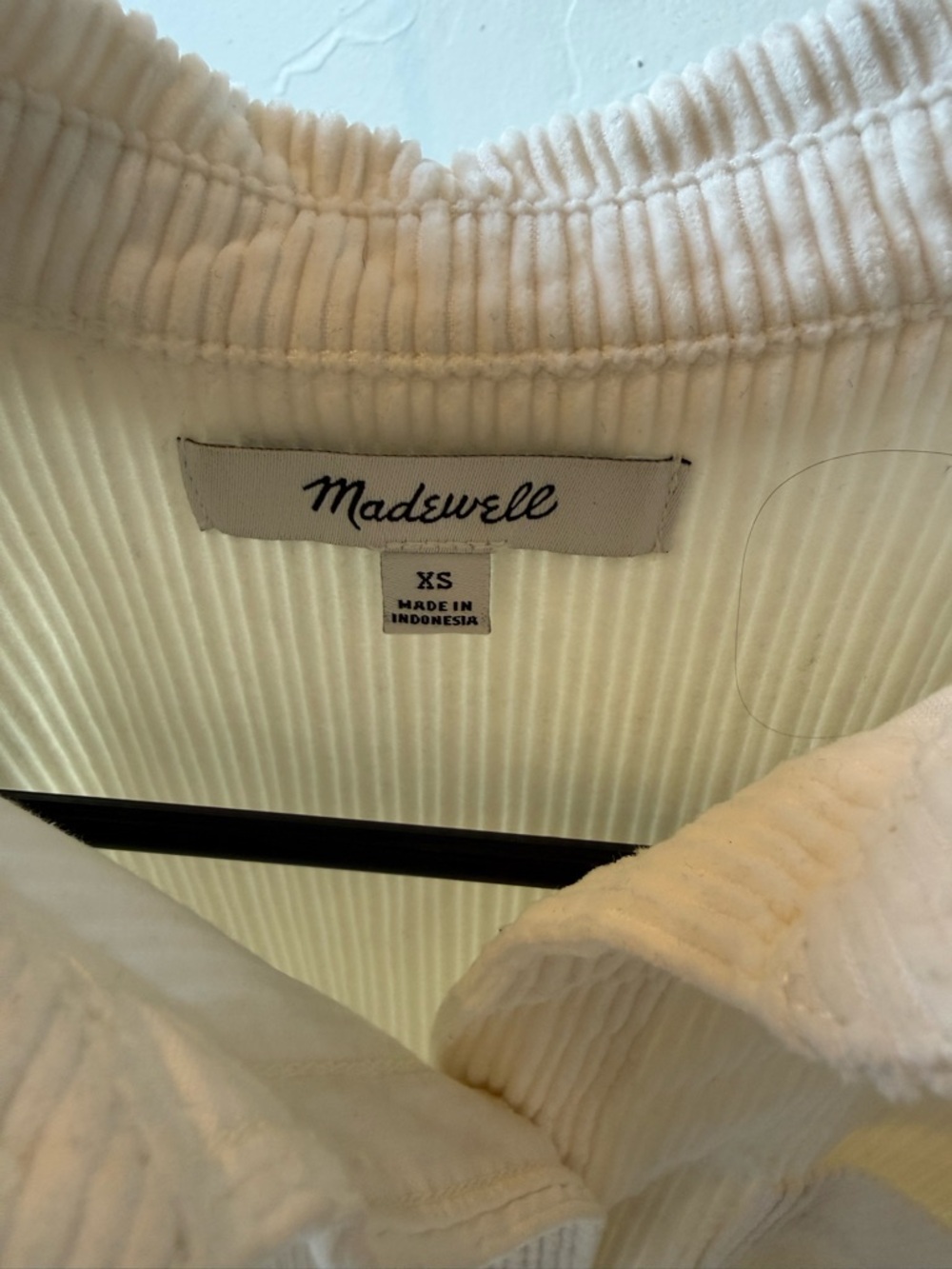 Madewell Cream Textured Button-Down Shirt - corduroy - Picture 2 of 2